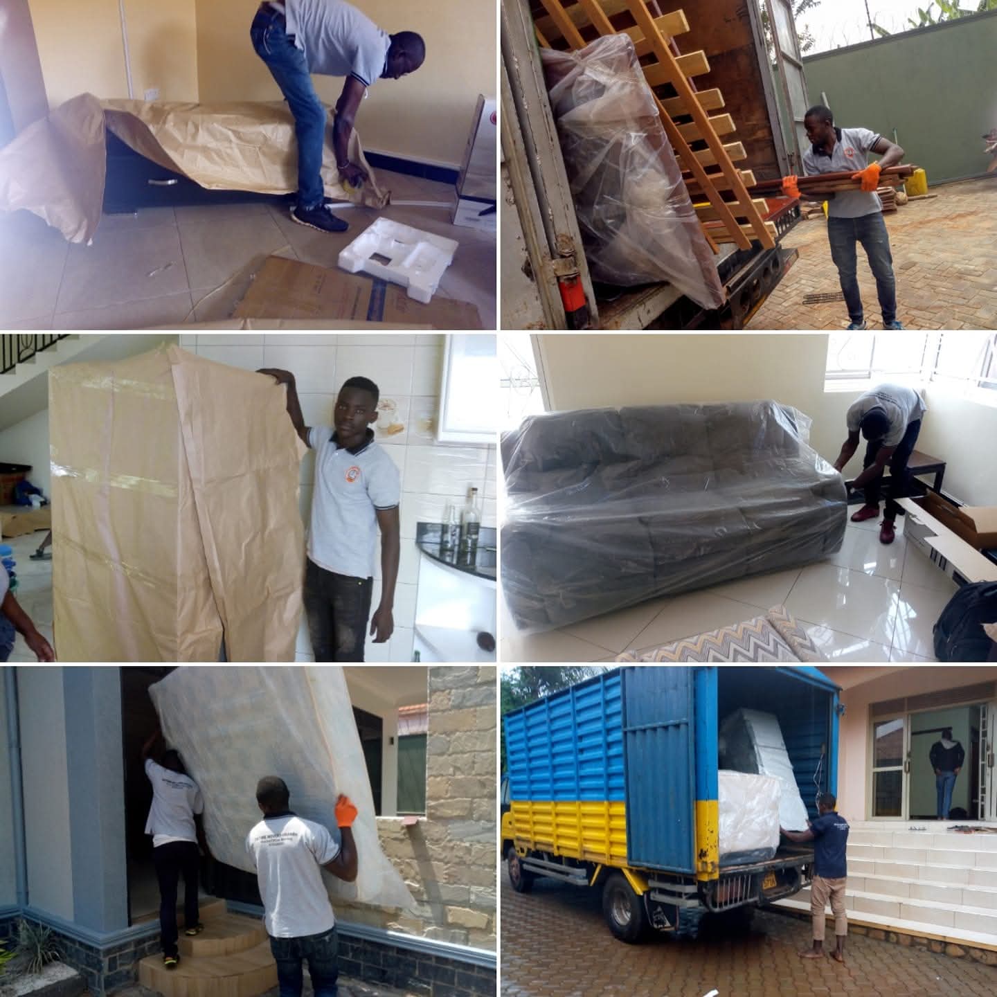 Professional movers loading a truck in Kampala